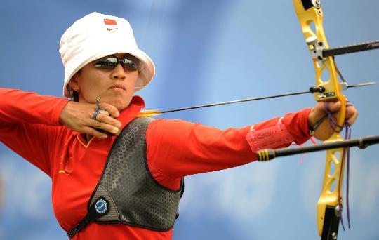 Zhang Juanjuan winning the 2008 Olympic gold medal